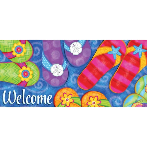 The Holiday Aisle® Efaz Sassafras Switch 22 x 10 Non-Slip Outdoor Door  Mat