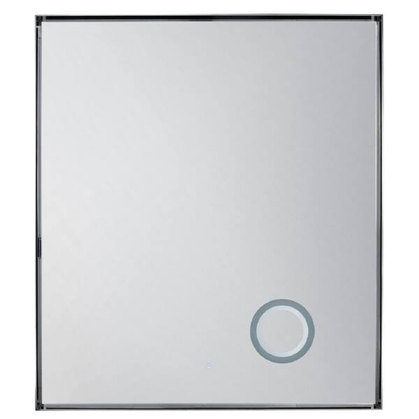 null Levitate 42 in. W x 48 in. H Framed Wall Mirror in Plated Nickel