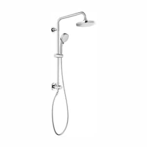 Vitalio 5-spray 7 in. Dual Shower Head and Handheld Shower Head in Chrome