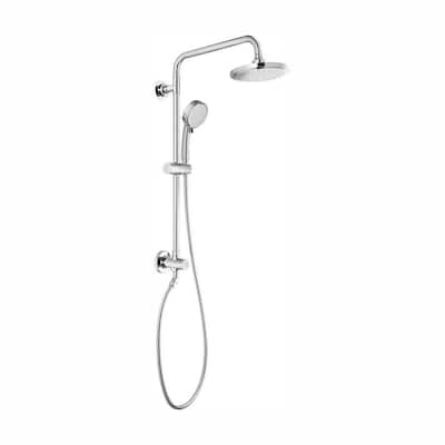Vitalio 5-spray 7 in. Dual Shower Head and Handheld Shower Head in Chrome
