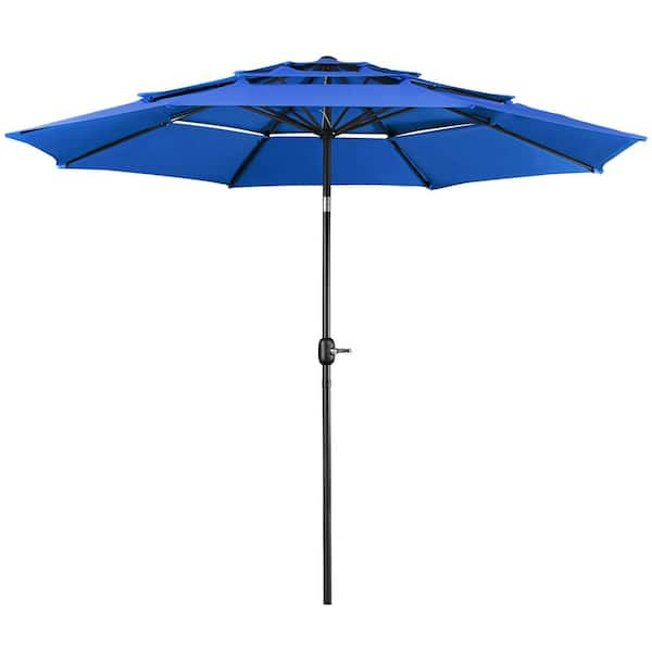 10 ft. Patio Umbrella 120 in. Outdoor 3 Tier Vented Table Umbrella