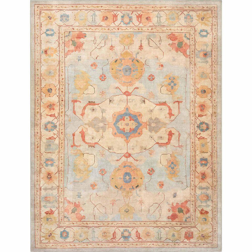 Ushak Pamukkale Vintage, Medallion, Pastel, Blue 6 ft. in. x 9 ft. in., Area Rug price history on PriceWatchPro