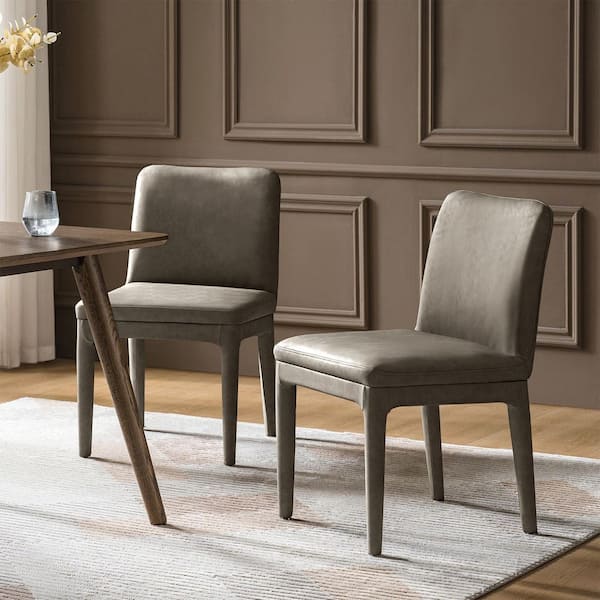 JAYDEN CREATION Perry Taupe Faux Leather Dining Chair DCWH1487-TUP