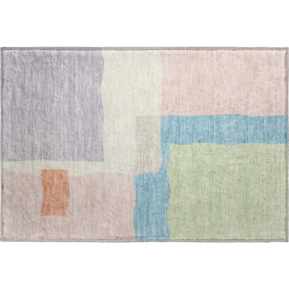 Mayfield Premium Machine Washable Abstract AMF2400 Pink 2 ft. x 3 ft. Accent Rug price history on PriceWatchPro