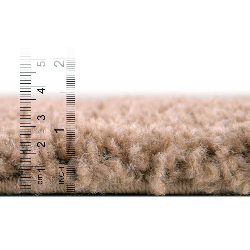 Cozy Haven Easy-Care 5' x 7' Light Brown Shag Rug