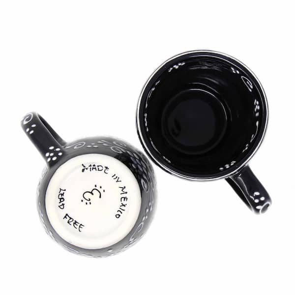 12oz Black/ Bronze Brand Handle Mug
