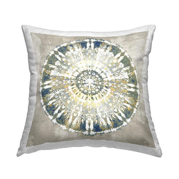 Stupell Industries Boho Medallion Pattern Beige Square Outdoor Throw Pillow