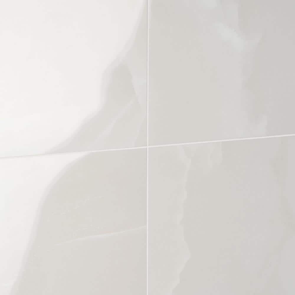 Saroshi Large Format Polished Porcelain Marble Look Tile