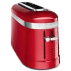 2-Slice Empire Red Long Slot Toaster with High-Lift Lever
