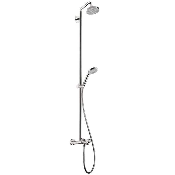 Hansgrohe Croma 63 in. Dual Showerhead and Handheld Showerhead in Chrome