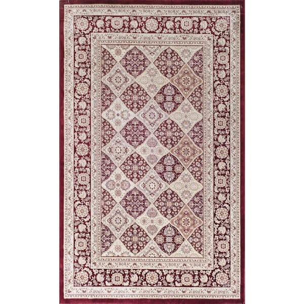 Rugs America Century Panel Red 2'6"x10'0" Vintage Area Rug