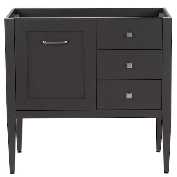 MOEN Hensley 36 in. W x 22 in. D x 34 in. H Bath Vanity Cabinet without Top in Shale Gray