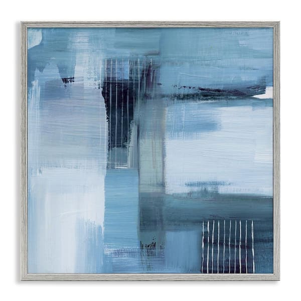 Woven Paint Streaks by Susan Jill Gray Framed Abstract Giclee Art Print 12 in. x 12 in.