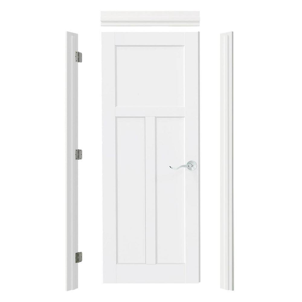 28in. x 80in. T-shaped, White Composite Prehung Interior Door Left-Handed with Quick Assemble Jamb & Handle price history on PriceWatchPro