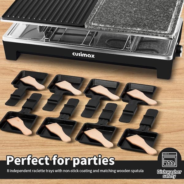 Electric Raclette Table Grill,Cusimax Portable Indoor BBQ Grill