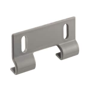Shower Door Bottom Hook Guide, 2-Inch Hole Center Spacing, Plastic Construction, Gray in Color (2-pack)