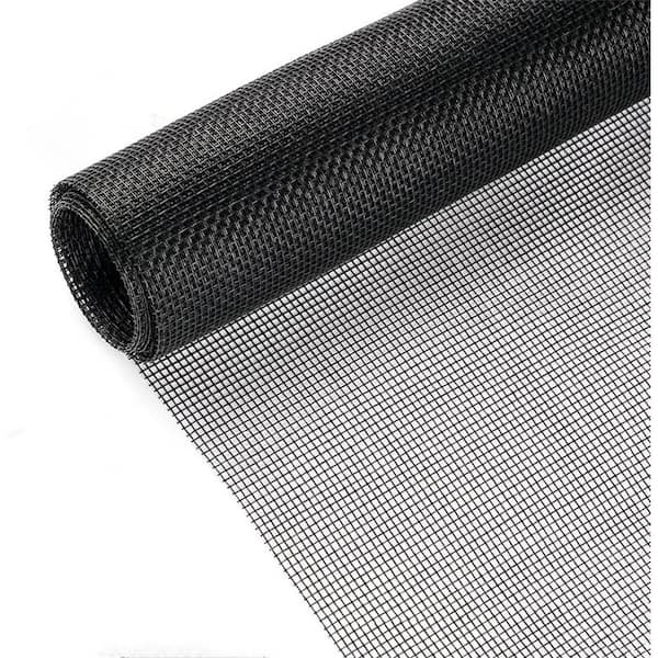 Wellco 39 in. x 59 in. Black Fiberglass Window Screen Kit with Spline ...