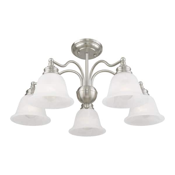 Livex Lighting Essex 5-Light Brushed Nickel Semi Flush Mount