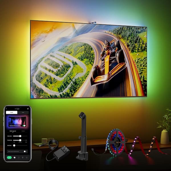 DeckTok 24-Watt 15.5 ft. Smart Plug-in Integrated LED Black Color