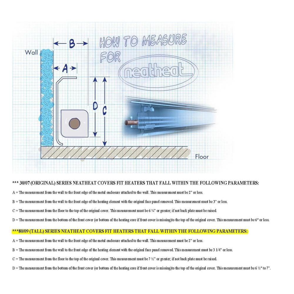 Tall White Polymer Right End Cap for Baseboard Heater