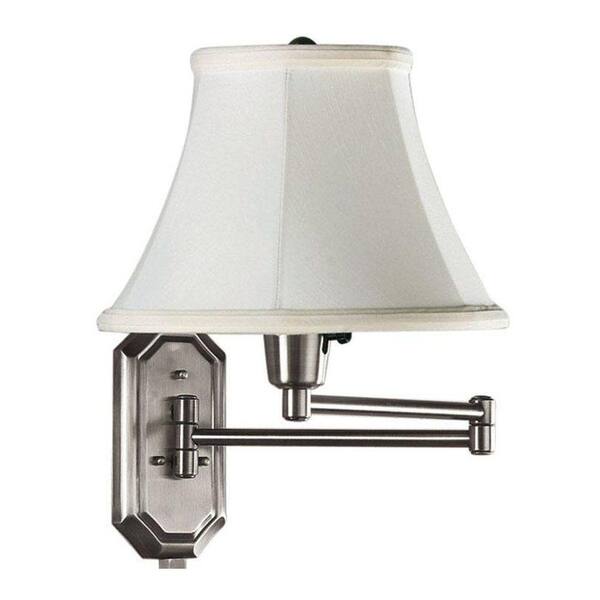 Home Decorators Collection 1-Light Brushed Steel Swing-Arm Lamp