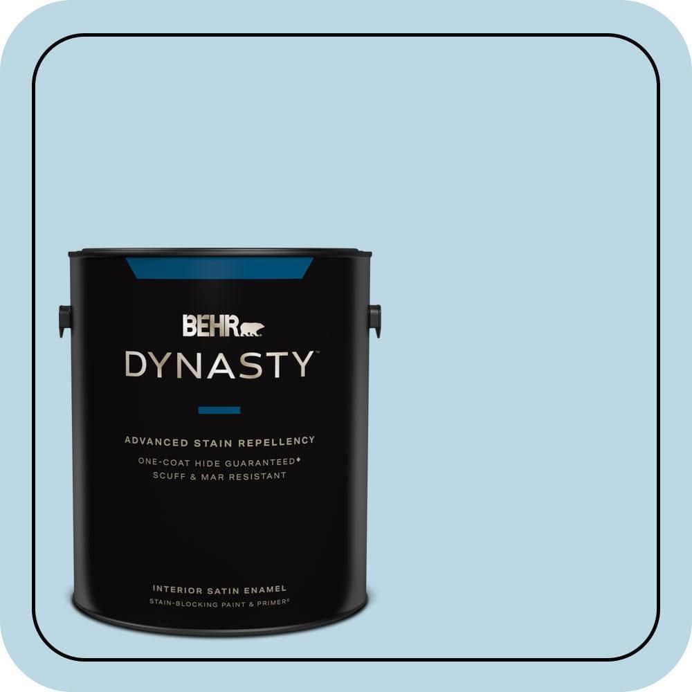 1 gal. #S490-2 Glacial Stream Satin Enamel Interior Stain-Blocking Paint and Primer price history on PriceWatchPro