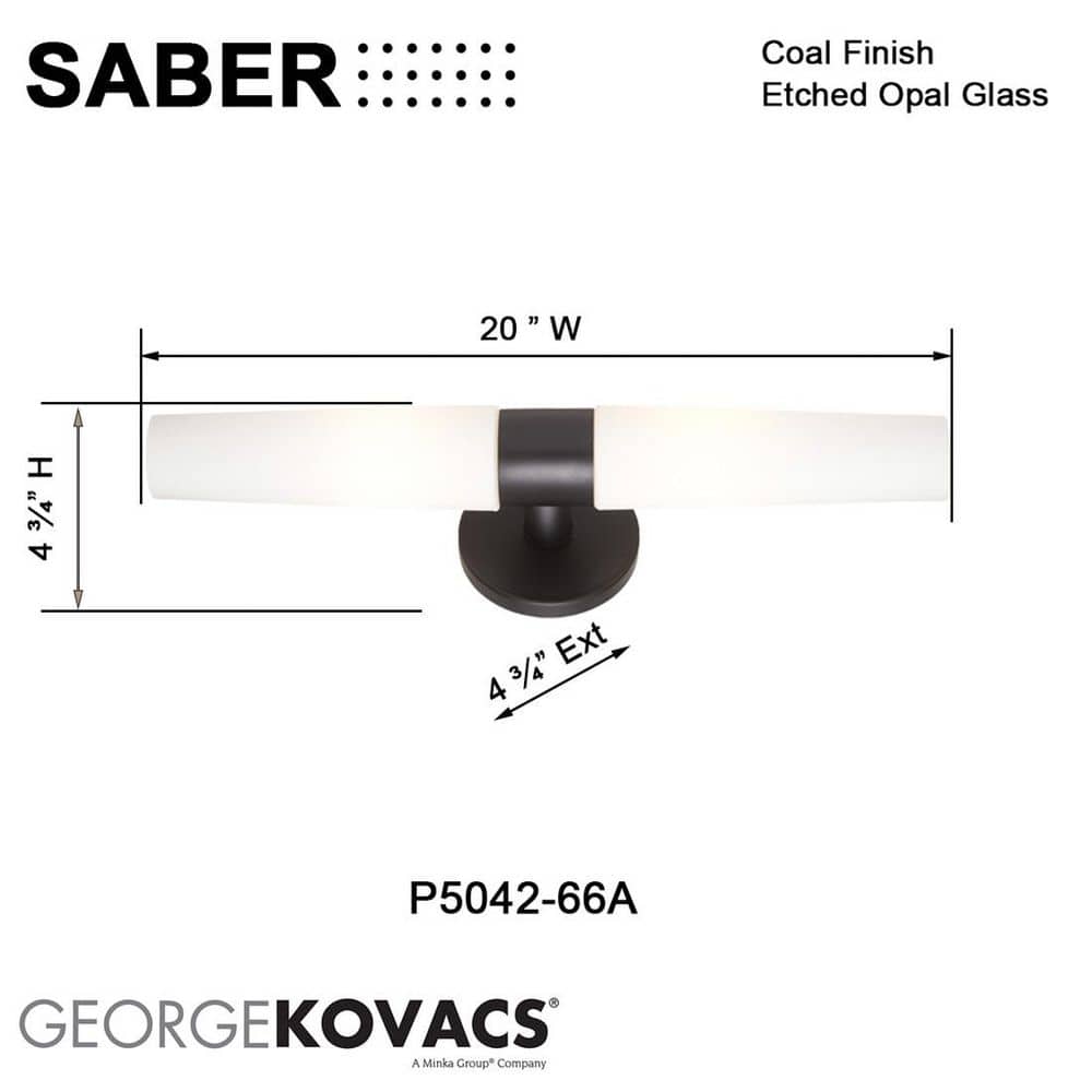 Coal Black Etched Opal Glass Cylinder Sconce
