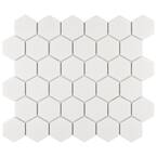 Gotham 2 in. Hex White 11 in. x 12-7/8 in. Unglazed Porcelain Mosaic (10.04 sq. ft./Case)