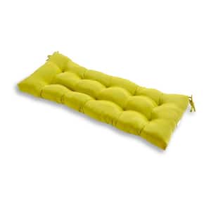 Solid Kiwi Rectangle Outdoor Bench Cushion