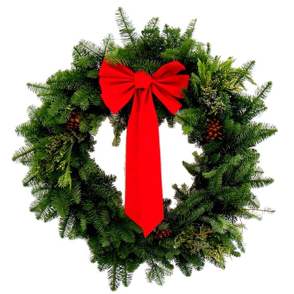 Unbranded 58 in. Live Fresh Cut Balsam Fir Wreath