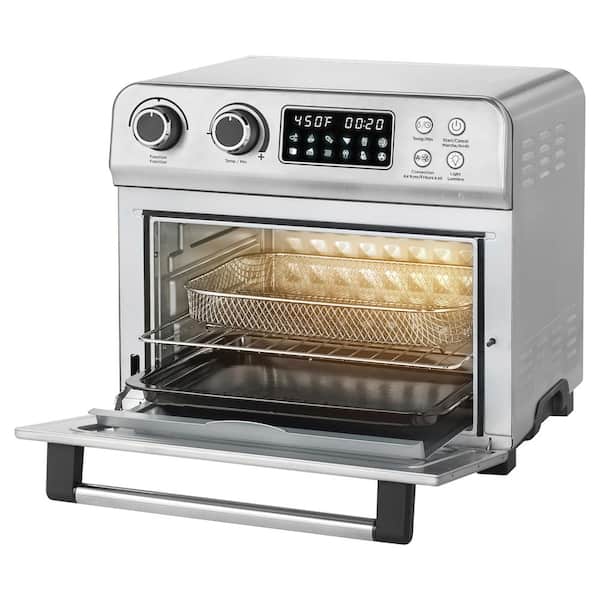 Starfrit 20.885 Qt. Silver 1,700-Watt Air Fryer Toaster Oven