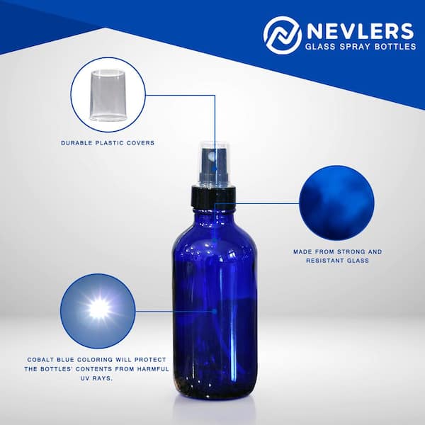 Reusable 16 oz Glass Spray Bottle (Empty) with Silicone Cushion