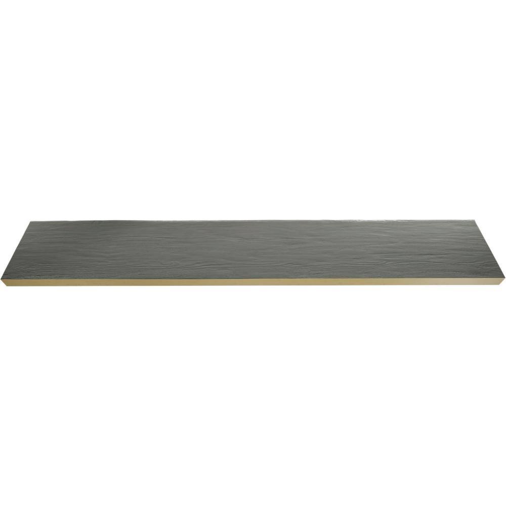 Slate Finish Faux Wood Beam Plank, 6' x 4"
