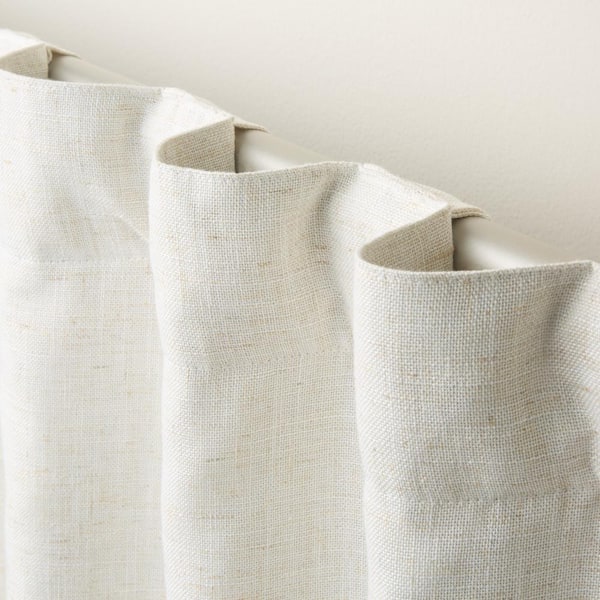 TOWN & COUNTRY LUXE Arlo Solid Linen Texture 50 in. W x 96 in. L