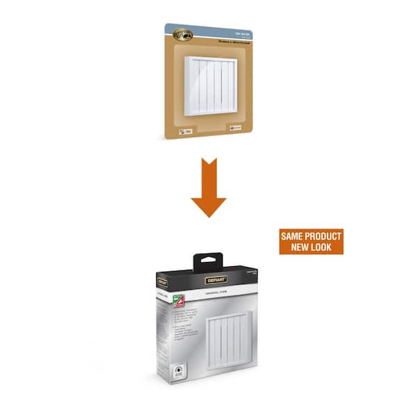 Defiant Wireless or Wired Doorbell Chime, White Bead Board Finish