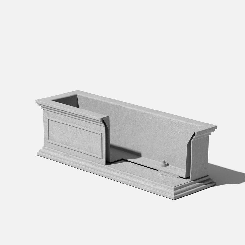 Gray 36" Recycled Plastic Outdoor/Indoor Window Box Planter Set