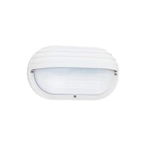 Bayside 1-Light White Outdoor 5 in. Wall Lantern Sconce