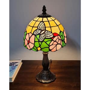15 in. Tiffany Style Floral Mini Table Lamp