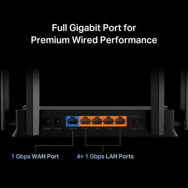 TP-LINK Archer 3200 Dual-Band Wi-Fi 7-Router, Full Gigabit Ports