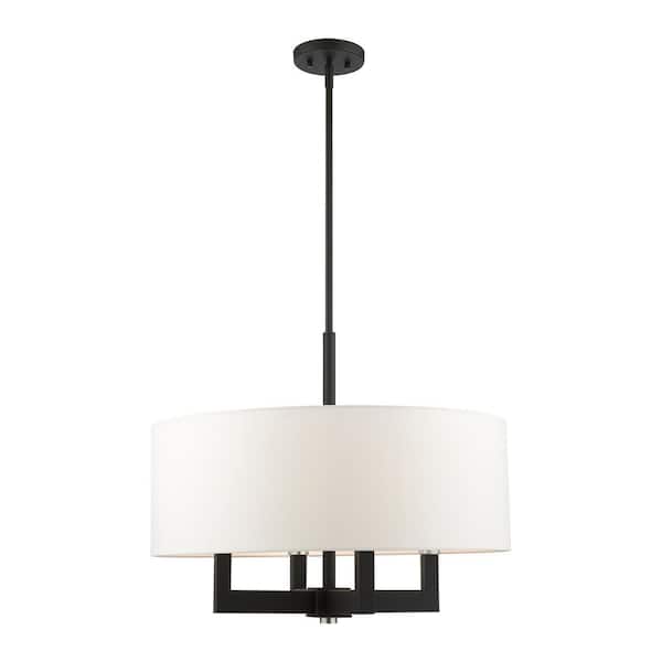 Wickham-4 Light Black Chandelier
