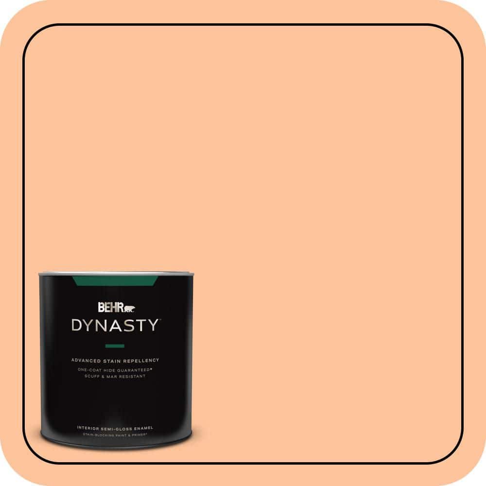 1 qt. #260B-4 Orange Sherbet Semi-Gloss Enamel Interior Stain-Blocking Paint and Primer price history on PriceWatchPro