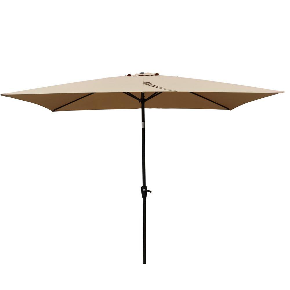 6 ft. x 9 ft. Steel Market Tilt Patio Umbrella in Brown price history on PriceWatchPro