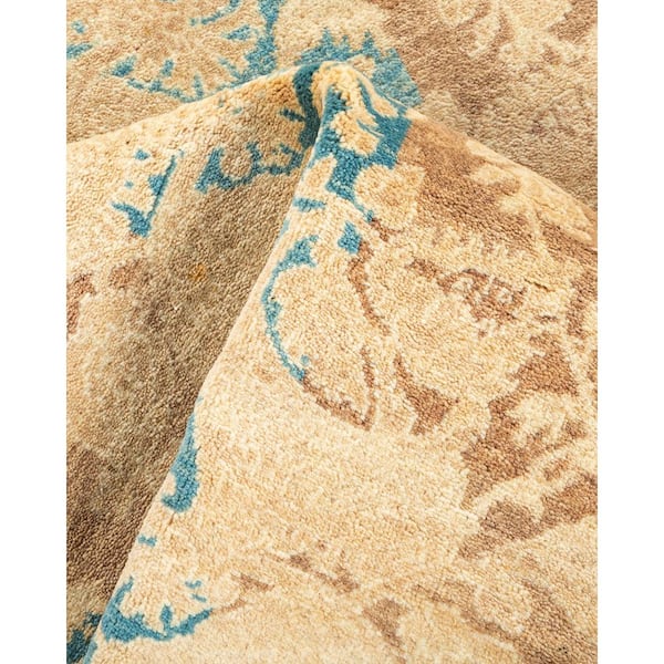 Mogul Brown 4 ft. x 6 ft. Oriental Wool Indoor Area Rug