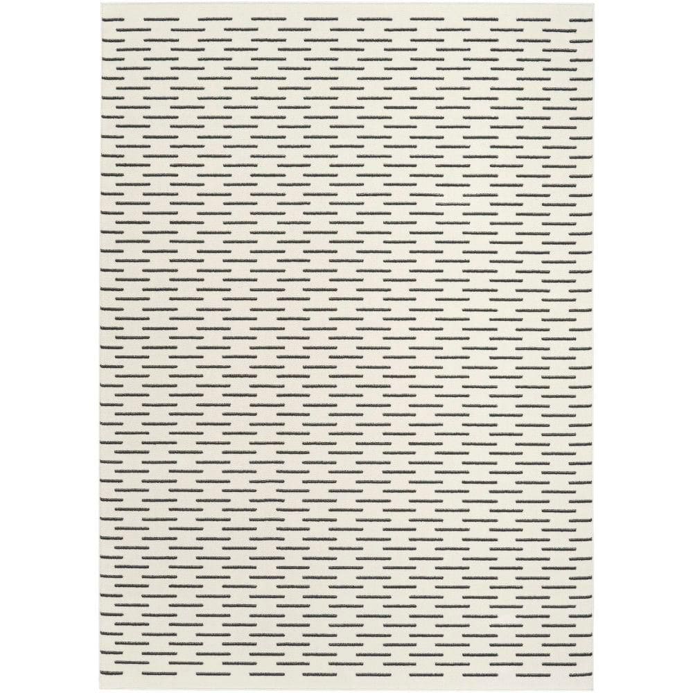 Nordic Ivory Black 4 ft. x 6 ft. All-over design Contemporary Area Rug price history on PriceWatchPro