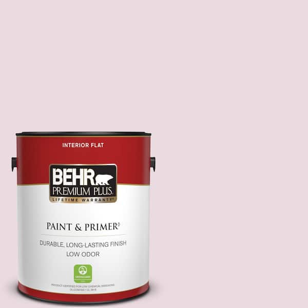 BEHR PREMIUM PLUS 1 gal. #S120-1 Wine Pairing Flat Low Odor Interior Paint & Primer