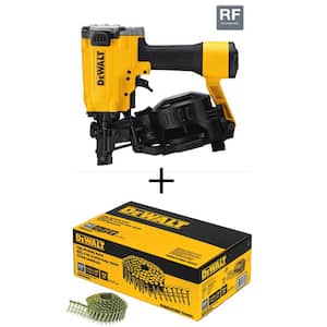 Pneumatic 15-Degree Coil Roofing Nailer w/Bonus 1-1/4 in. x 0.120 Gal. Galvanized Steel Coil Roofing Nails (7,200-Pack)