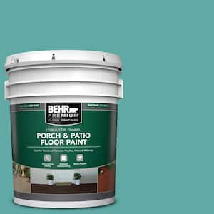 5 gal. #500D-5 Teal Zeal Low-Lustre Enamel Interior/Exterior Porch and Patio Floor Paint