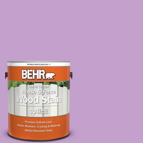 BEHR 1 gal. #P100-4 Lover's Knot Solid Color House and Fence Exterior Wood Stain