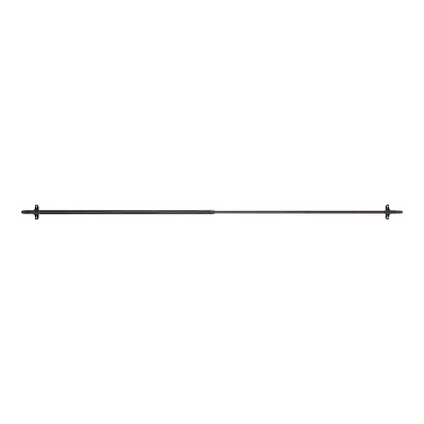 48 in. - 84 in. Adjustable 5/8 in. Wraparound Single Curtain Rod in Oil Rubbed Bronze