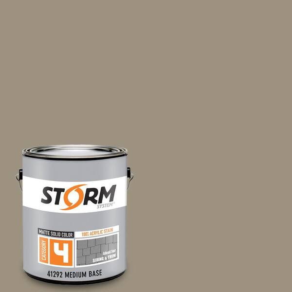 Storm System Category 4 1 gal. Wet Sand Matte Exterior Wood Siding 100% Acrylic Latex Stain